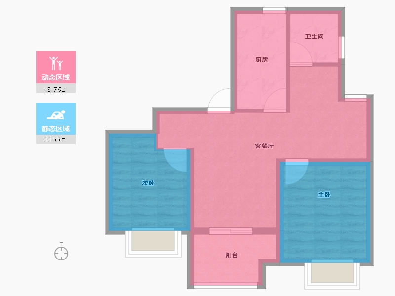 上海-上海市-港城悦庭-58.40-户型库-动静分区