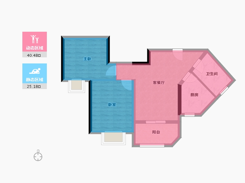 贵州省-贵阳市-贵阳恒大帝景-58.06-户型库-动静分区