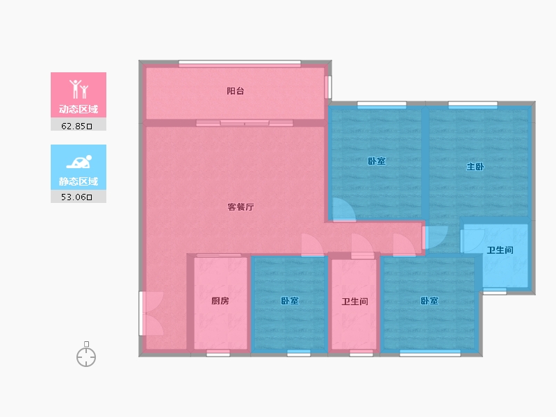 陕西省-安康市-硒谷丽苑-112.71-户型库-动静分区