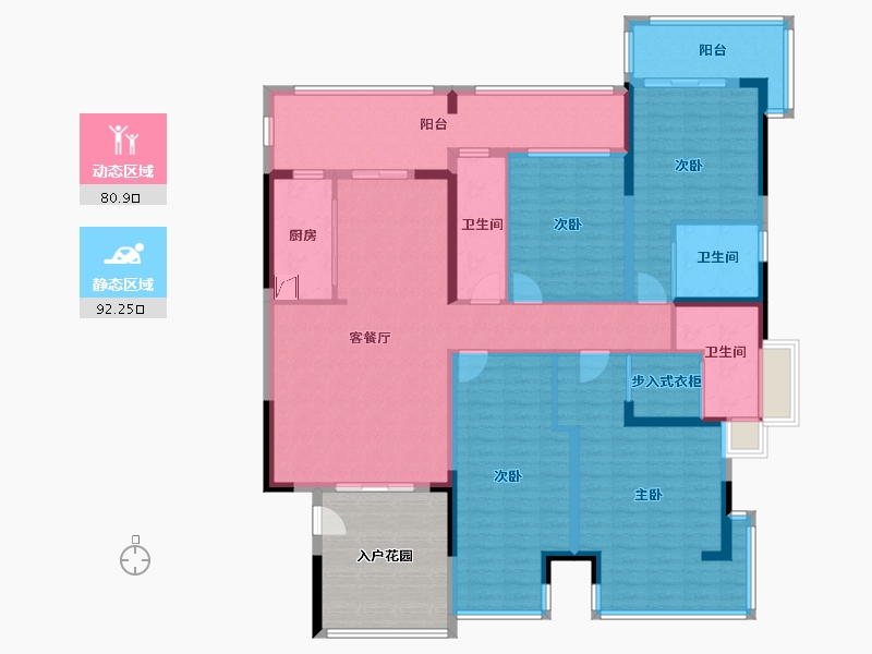 广东省-佛山市-君兰名邸-170.00-户型库-动静分区