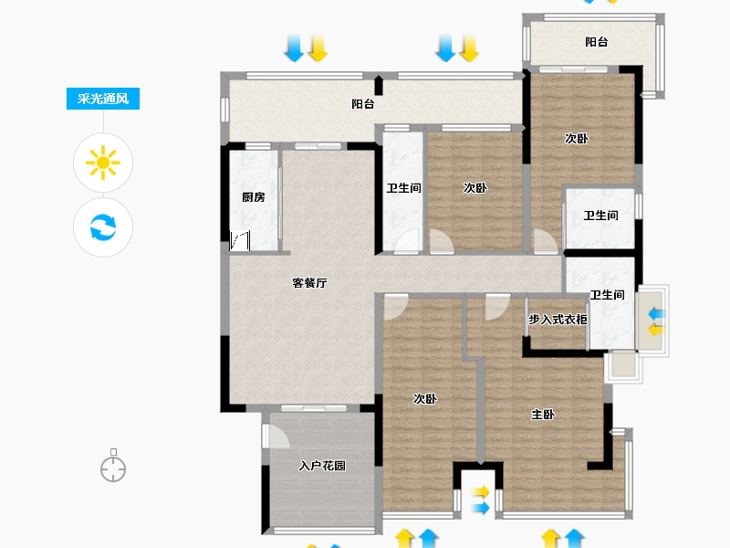 广东省-佛山市-君兰名邸-170.00-户型库-采光通风