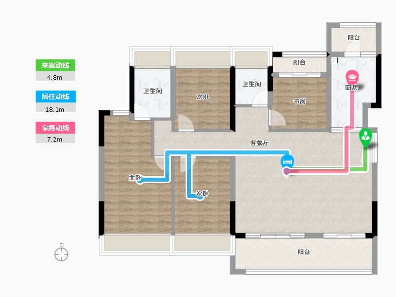 广东省-佛山市-电建地产·洺悦华府-114.66-户型库-动静线