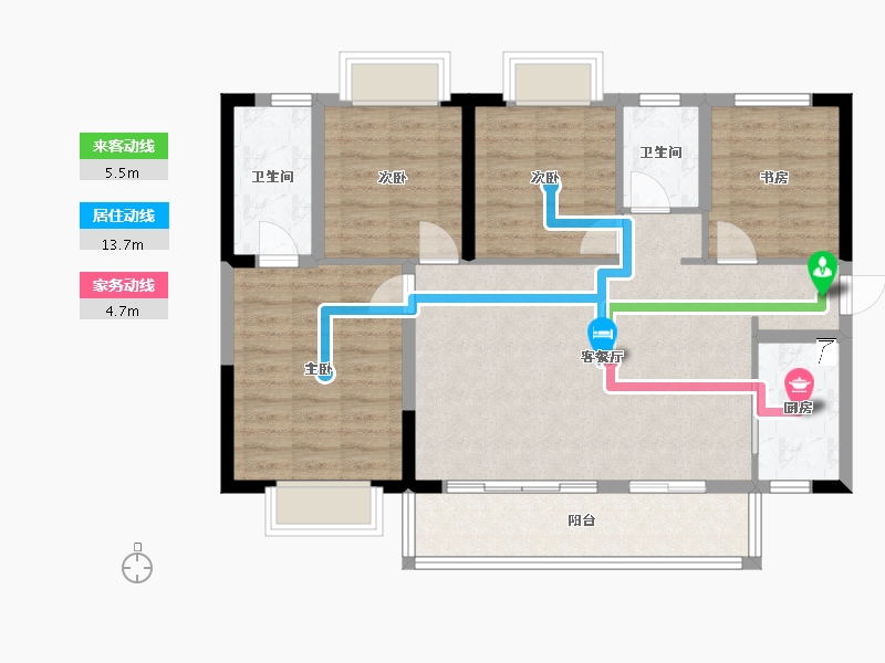 四川省-成都市-康德馨苑-100.00-户型库-动静线