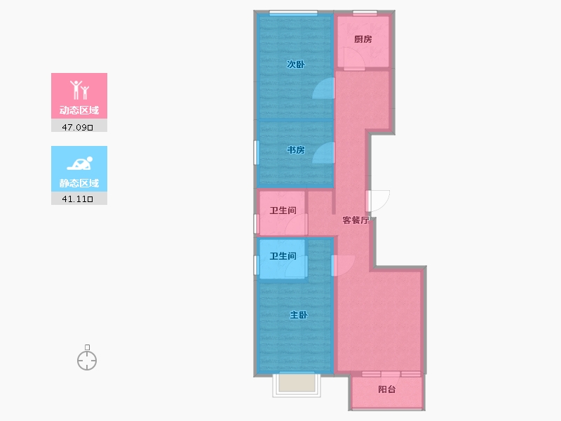 北京-北京市-福成·禧悦里-78.31-户型库-动静分区