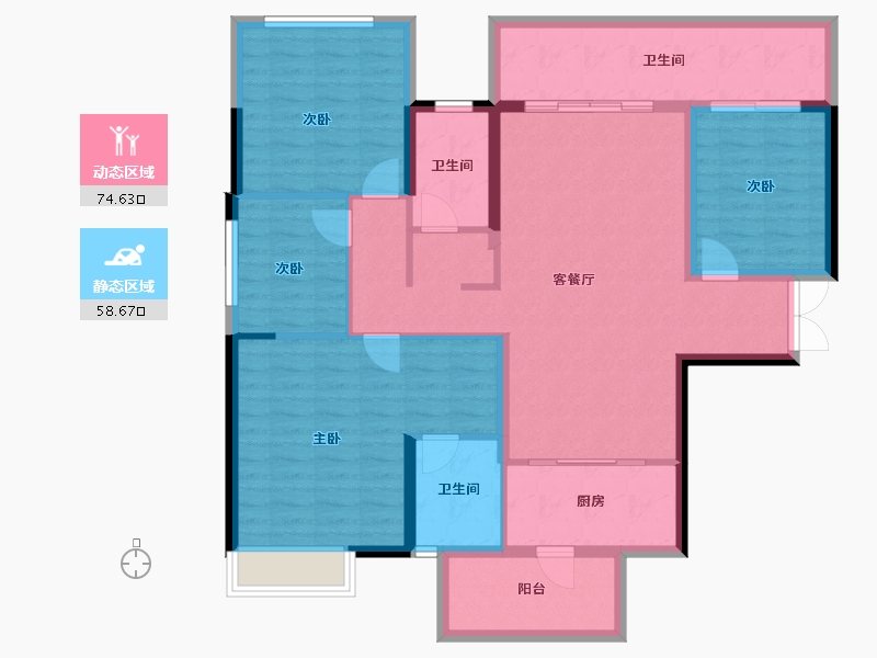 广西壮族自治区-南宁市-路桥壮美山湖-119.73-户型库-动静分区