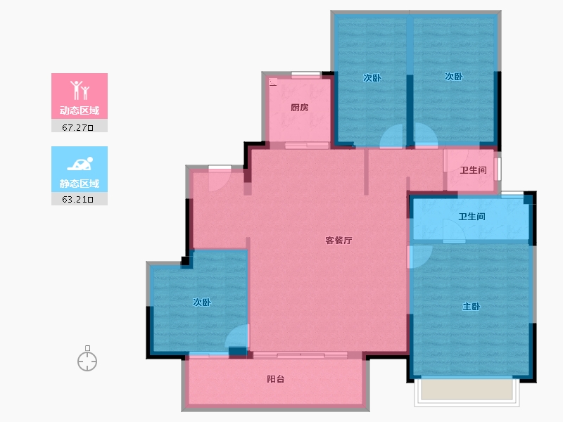 广西壮族自治区-南宁市-建发央玺-117.81-户型库-动静分区