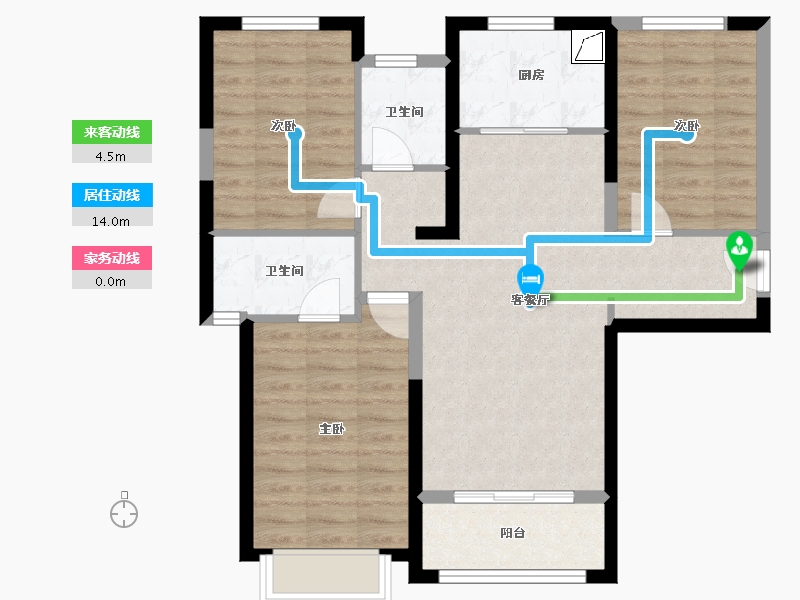 陕西省-西安市-中铁卓越城-90.00-户型库-动静线