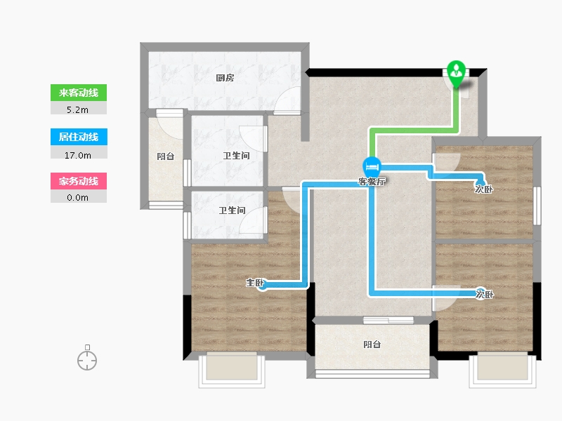 广东省-广州市-荔城一品山湖-85.59-户型库-动静线