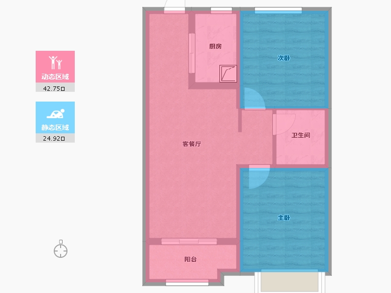 山西省-太原市-中海寰宇时代-69.00-户型库-动静分区