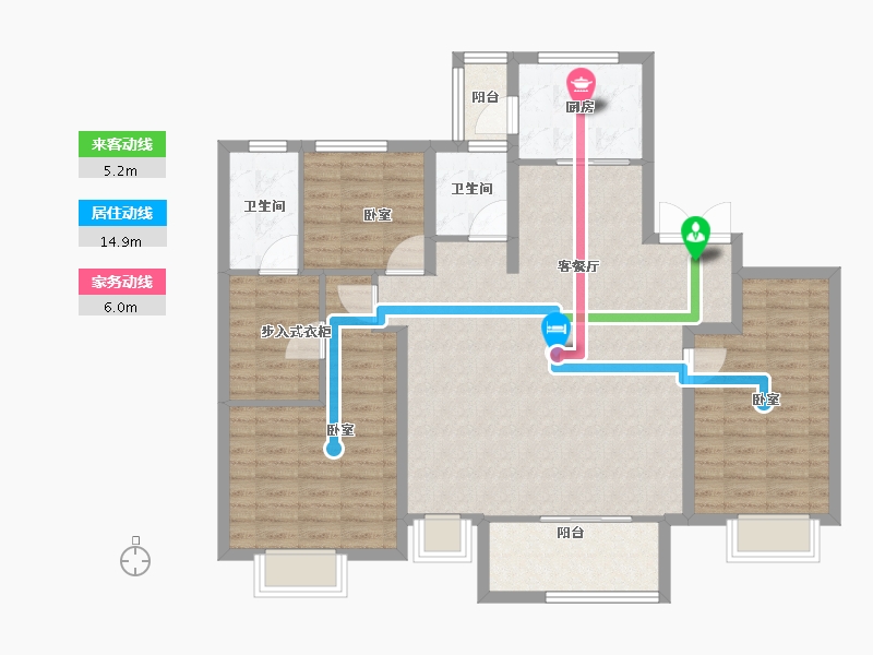 上海-上海市-港城悦庭-112.80-户型库-动静线