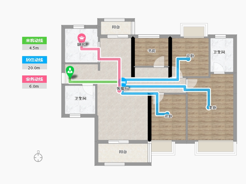 广东省-广州市-得天和苑-91.03-户型库-动静线