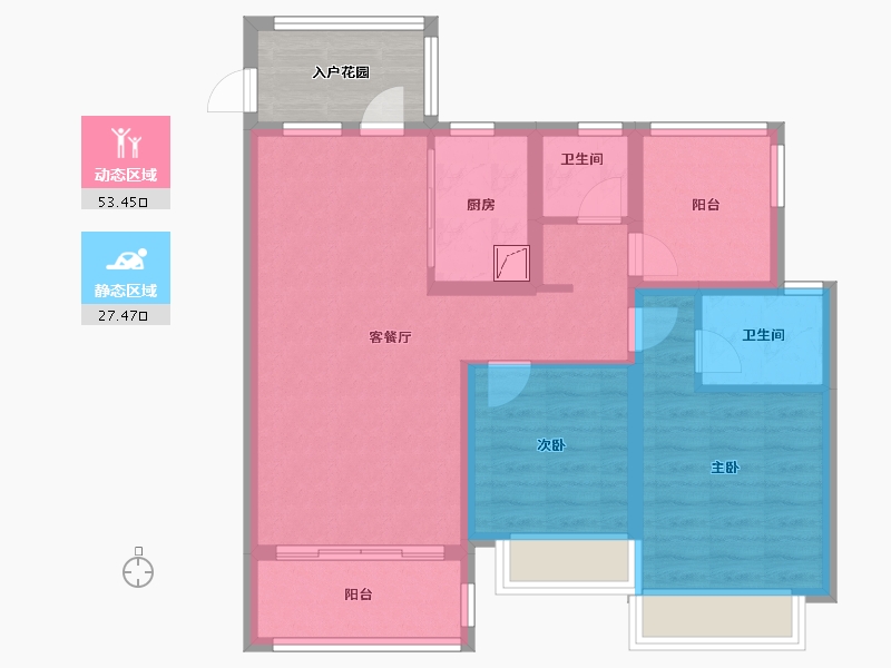 山东省-青岛市-三木家天下文澜府-76.24-户型库-动静分区