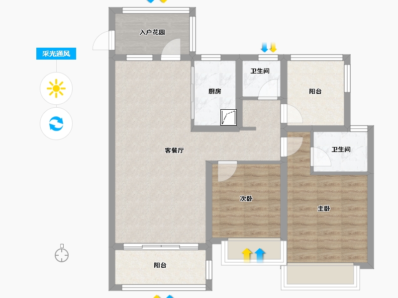 山东省-青岛市-三木家天下文澜府-76.24-户型库-采光通风