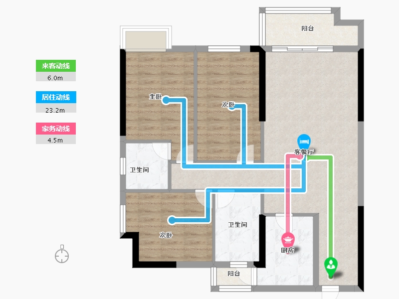 广东省-广州市-荔城一品山湖-90.58-户型库-动静线