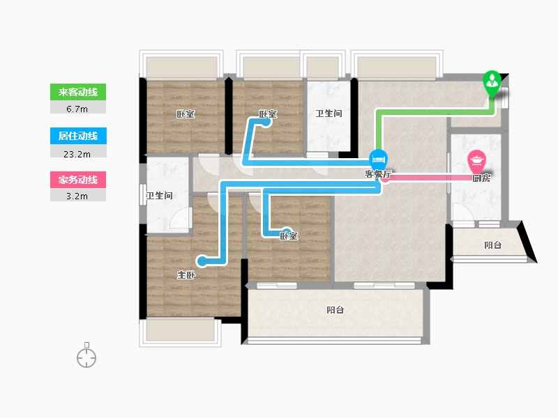 广东省-湛江市-方圆.雅颂御府-100.00-户型库-动静线