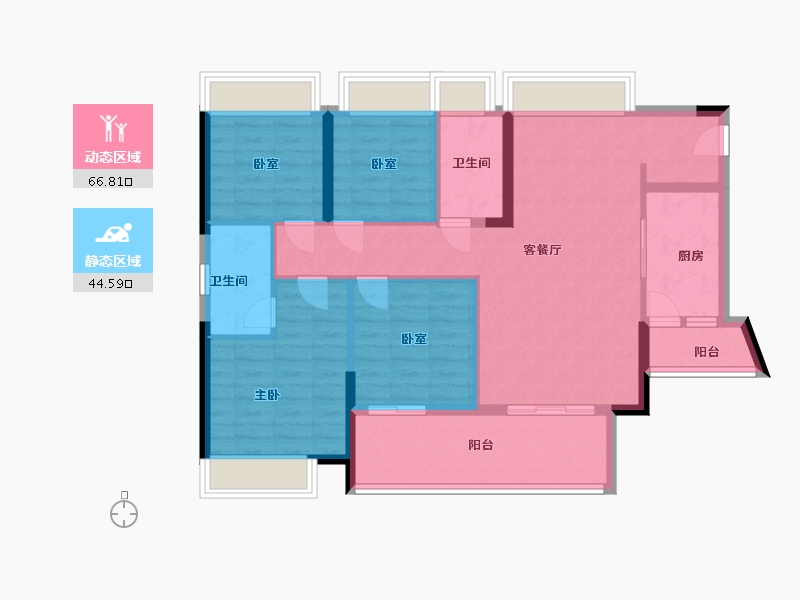 广东省-湛江市-方圆.雅颂御府-100.00-户型库-动静分区