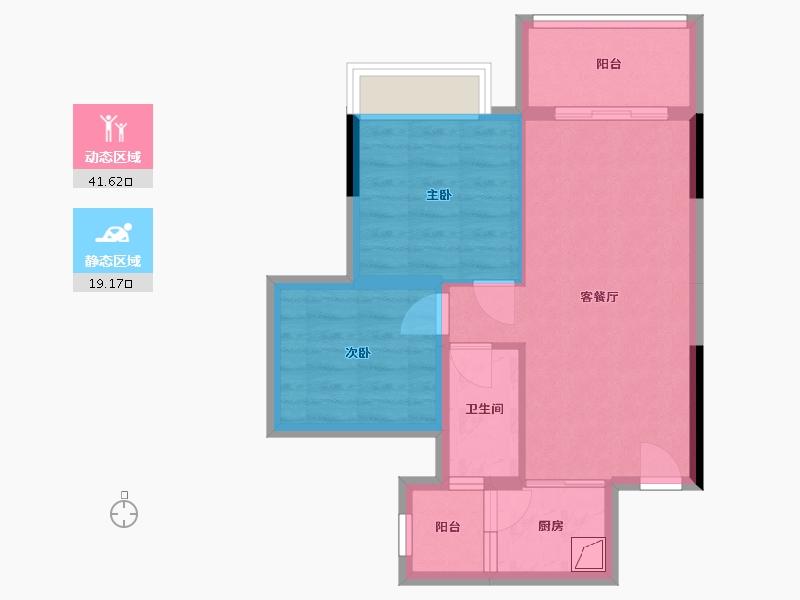 广东省-清远市-锦泰城际壹号-54.80-户型库-动静分区