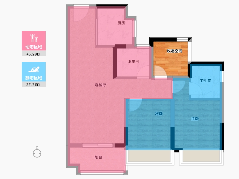 广东省-广州市-御溪世家-68.02-户型库-动静分区