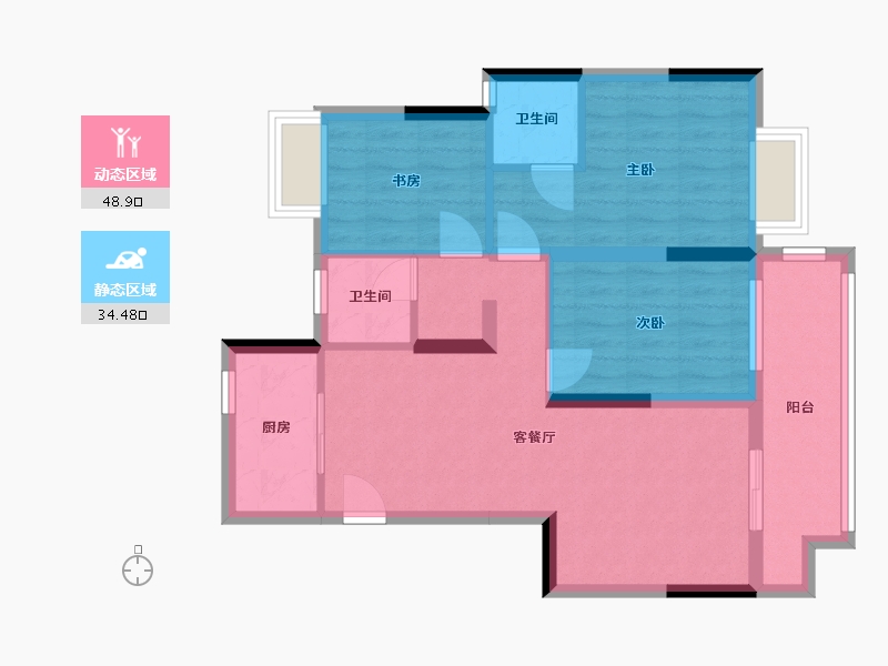 江西省-赣州市-七里春风-80.00-户型库-动静分区