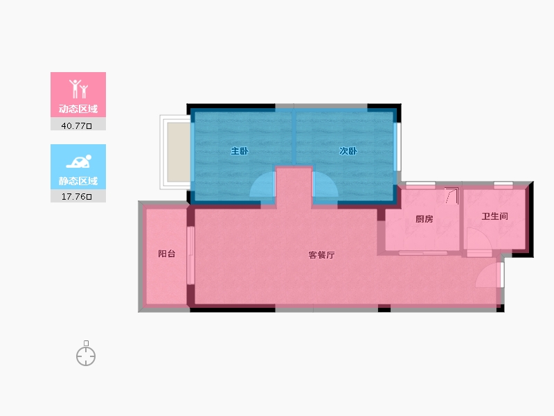 广西壮族自治区-南宁市-奥园瀚德棠悦府-51.39-户型库-动静分区