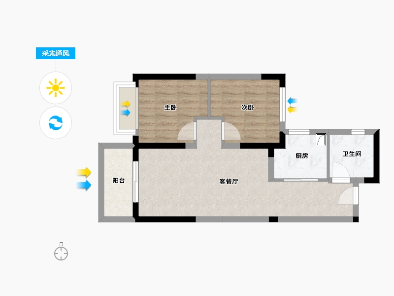 广西壮族自治区-南宁市-奥园瀚德棠悦府-51.39-户型库-采光通风