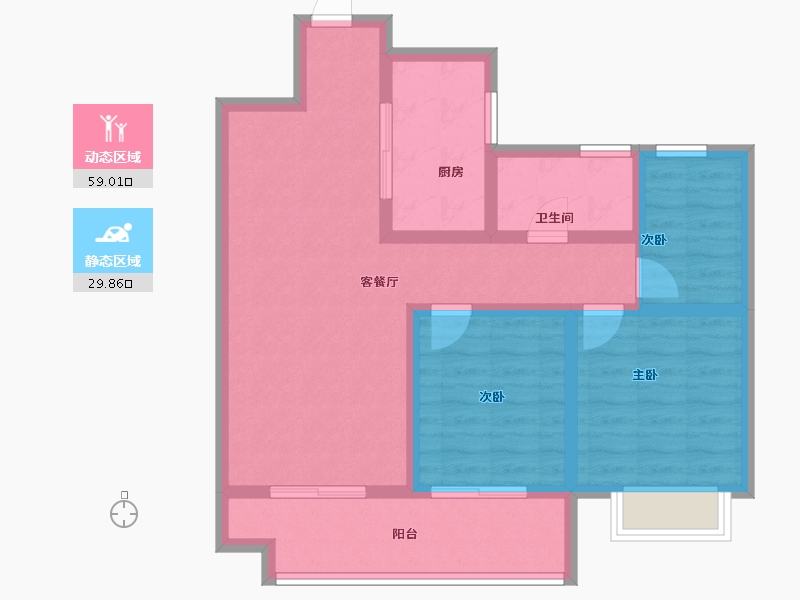 江苏省-常州市-长兴秀江南水岸名苑-78.46-户型库-动静分区