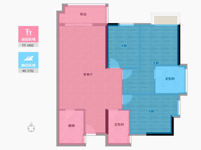 广东省-广州市-荔城一品山湖-92.00-户型库-动静分区