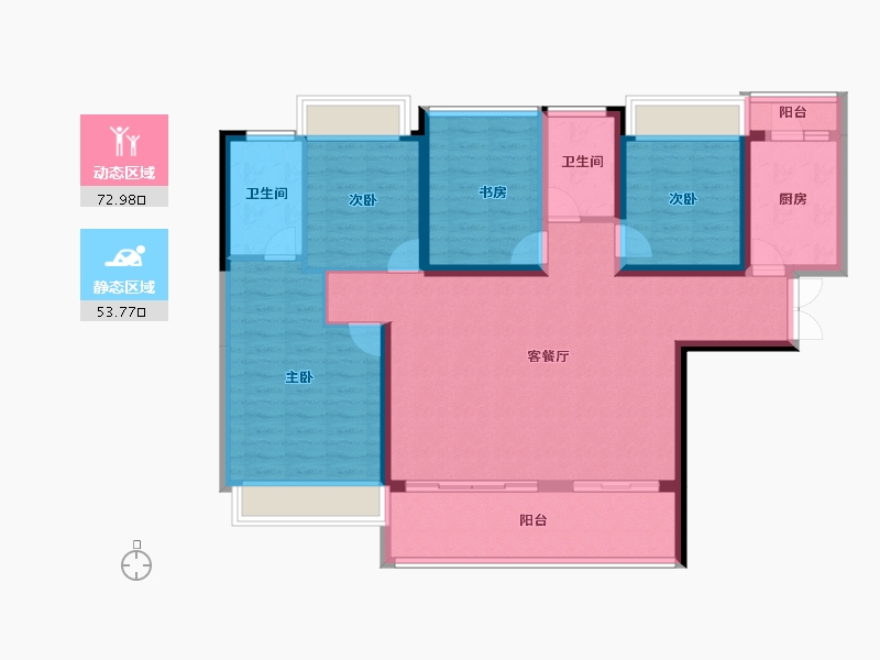 广东省-佛山市-电建地产·洺悦华府-114.00-户型库-动静分区