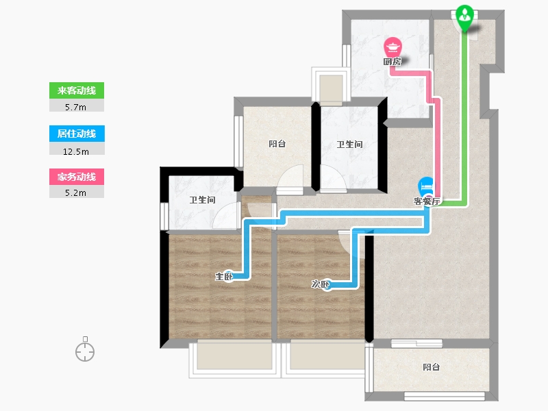 广东省-广州市-金地半山风华-63.20-户型库-动静线