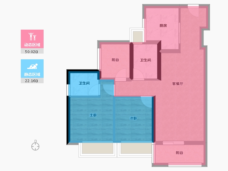 广东省-广州市-金地半山风华-63.20-户型库-动静分区