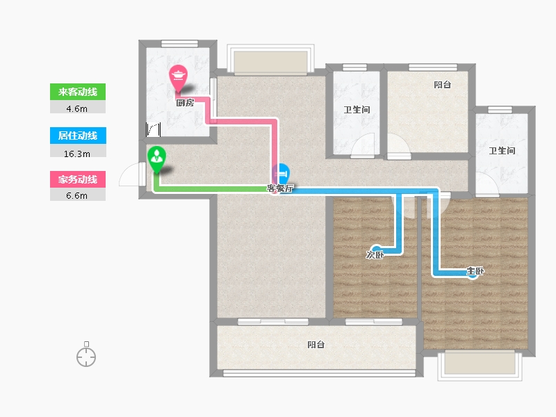 江苏省-常州市-星河国际-109.60-户型库-动静线