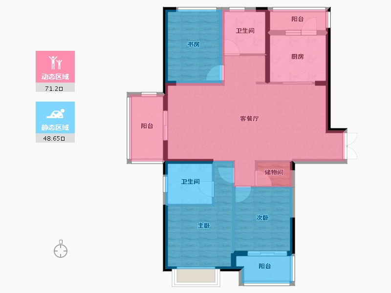 江苏省-常州市-星河国际-108.00-户型库-动静分区