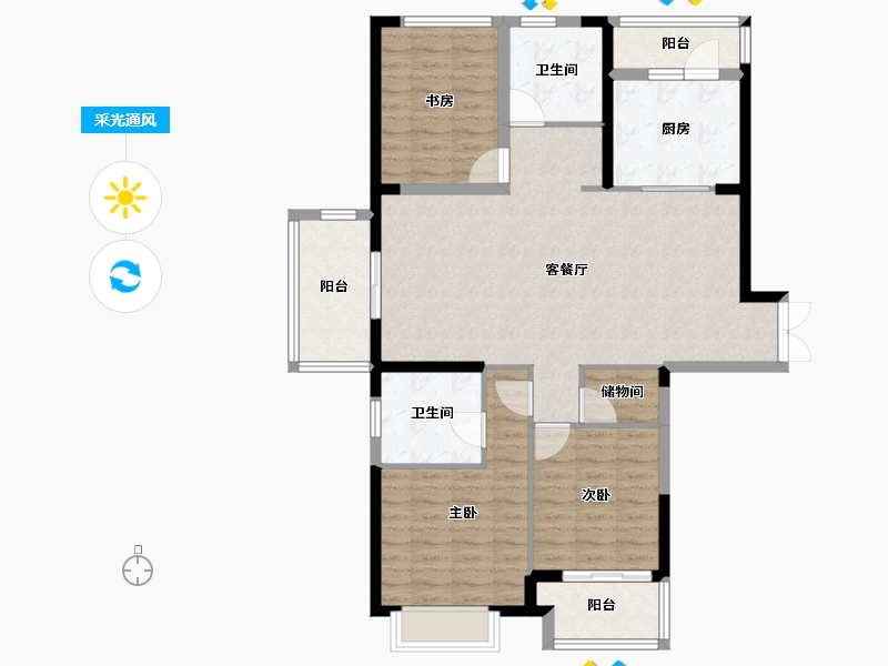 江苏省-常州市-星河国际-108.00-户型库-采光通风