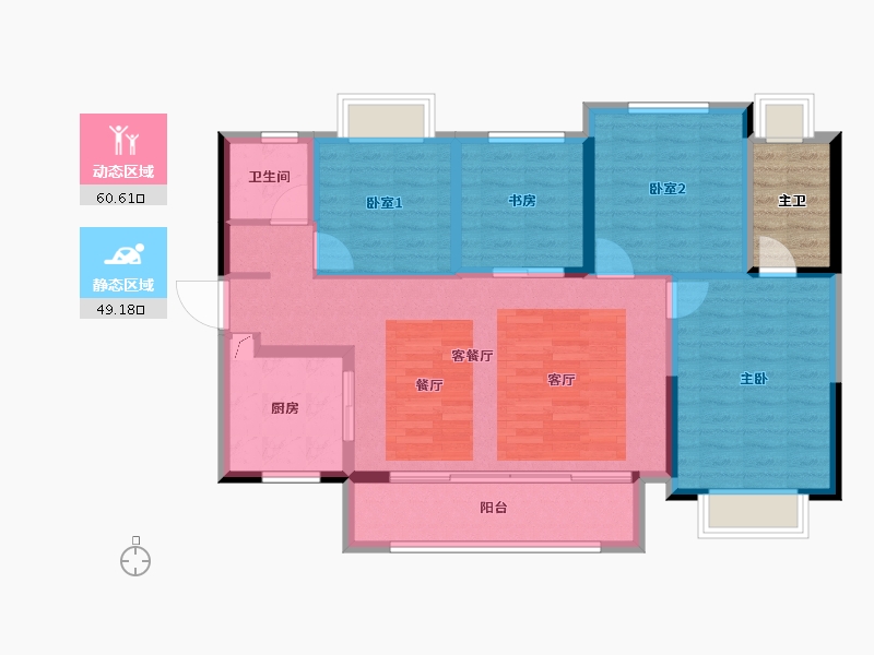 贵州省-贵阳市-新城玺樾台-104.00-户型库-动静分区