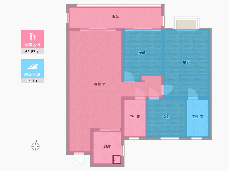 云南省-曲靖市-西河湾-103.00-户型库-动静分区