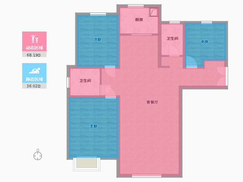 甘肃省-白银市-润景园-25.00-户型库-动静分区