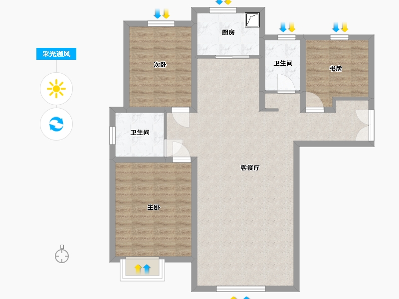 甘肃省-白银市-润景园-25.00-户型库-采光通风