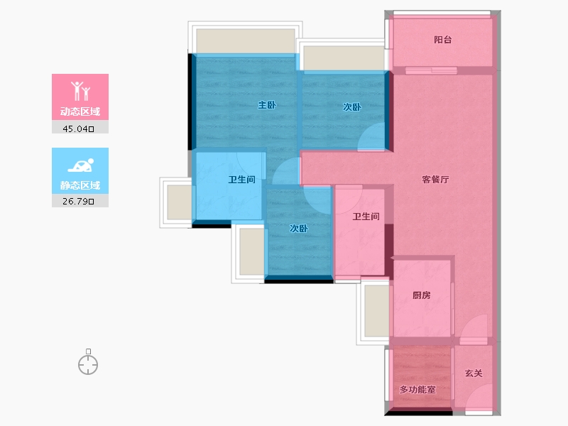 广东省-广州市-珠江·花屿花城-63.20-户型库-动静分区