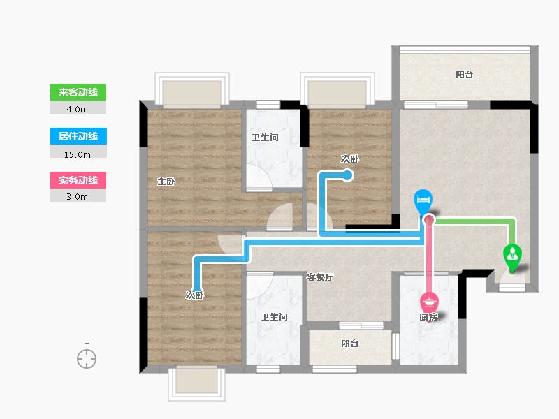 广东省-广州市-荔城一品山湖-83.20-户型库-动静线