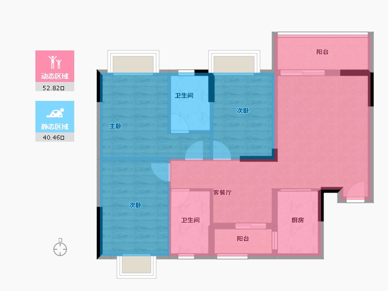 广东省-广州市-荔城一品山湖-83.20-户型库-动静分区