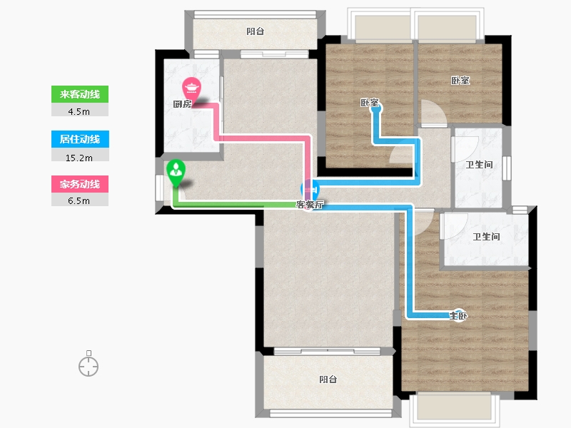 广东省-广州市-敏捷绿湖首府-94.27-户型库-动静线