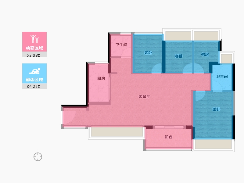 广东省-广州市-广州佳兆业悦峰-78.43-户型库-动静分区