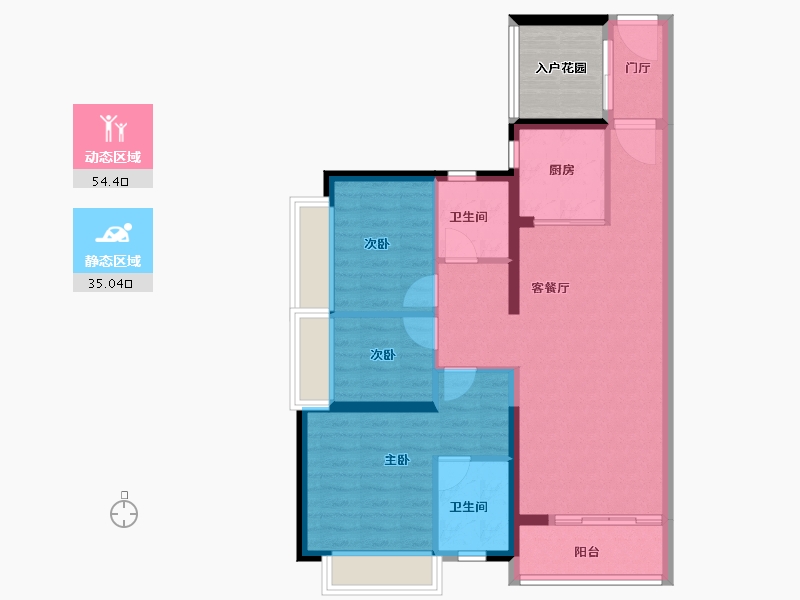 广东省-广州市-阳光城丽景湾-84.98-户型库-动静分区