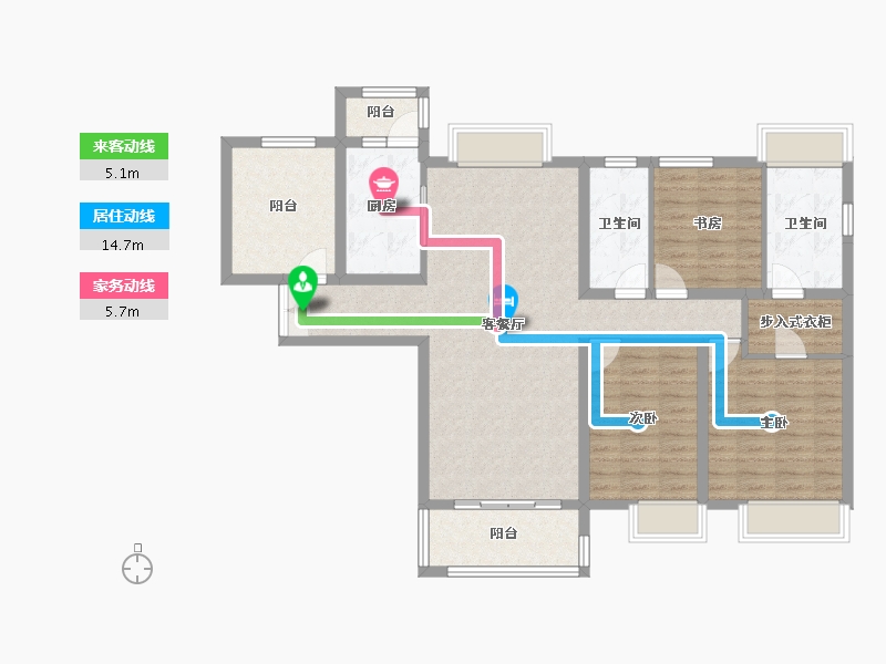 江苏省-常州市-星河国际-109.60-户型库-动静线