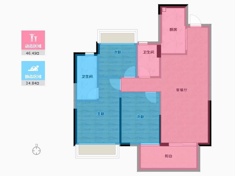 广西壮族自治区-南宁市-金成江南壹品-73.11-户型库-动静分区