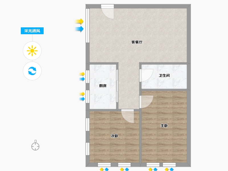 浙江省-嘉兴市-嘉富好第坊-92.00-户型库-采光通风