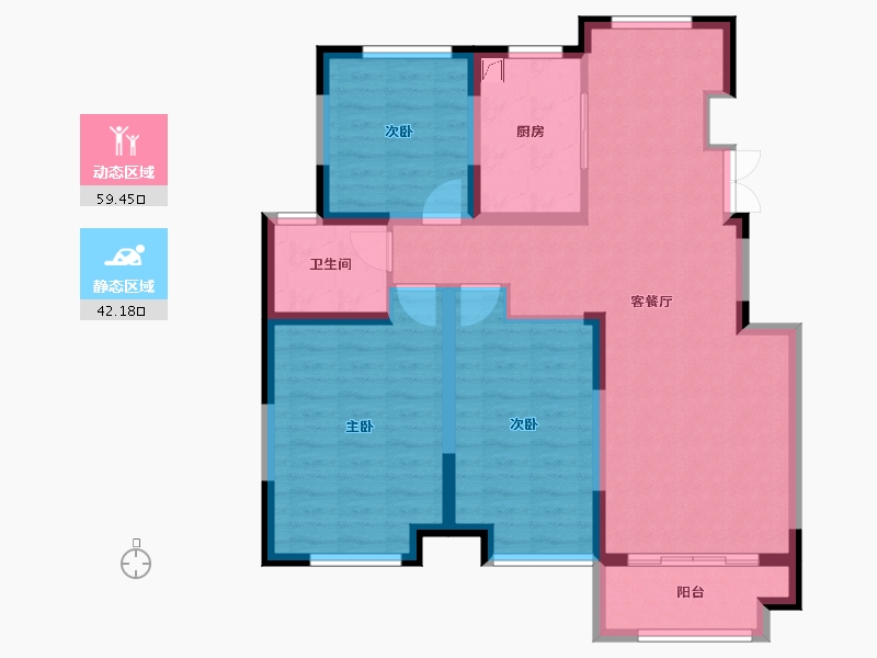 江苏省-宿迁市-运河·天玺-X区-98.99-户型库-动静分区