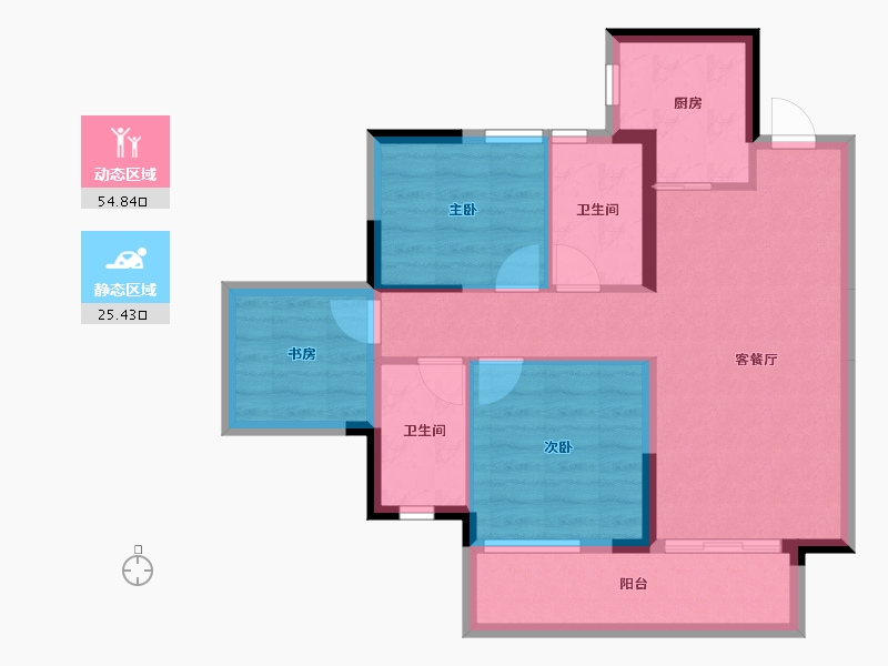 广西壮族自治区-南宁市-融创江南书院-71.06-户型库-动静分区