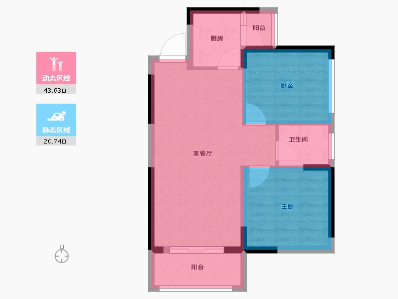 湖南省-长沙市-振业城-57.55-户型库-动静分区