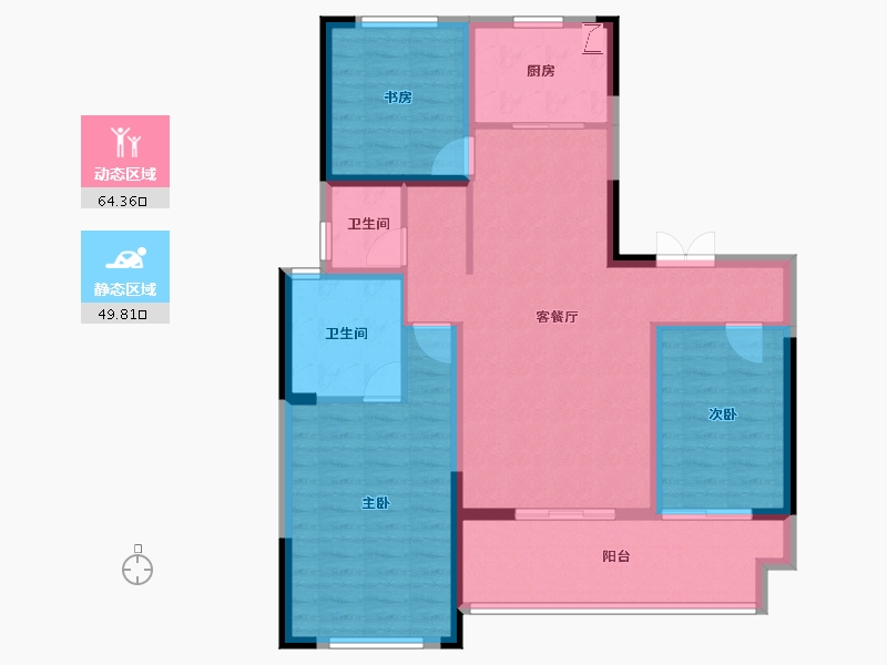 江苏省-常州市-随园金麟府-102.40-户型库-动静分区